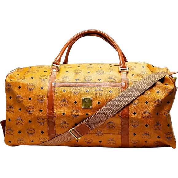 (L4) MCM Travel Bag Brown PVC - Picture 1 of 9